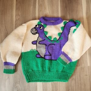 Handmade dinosaur sweater